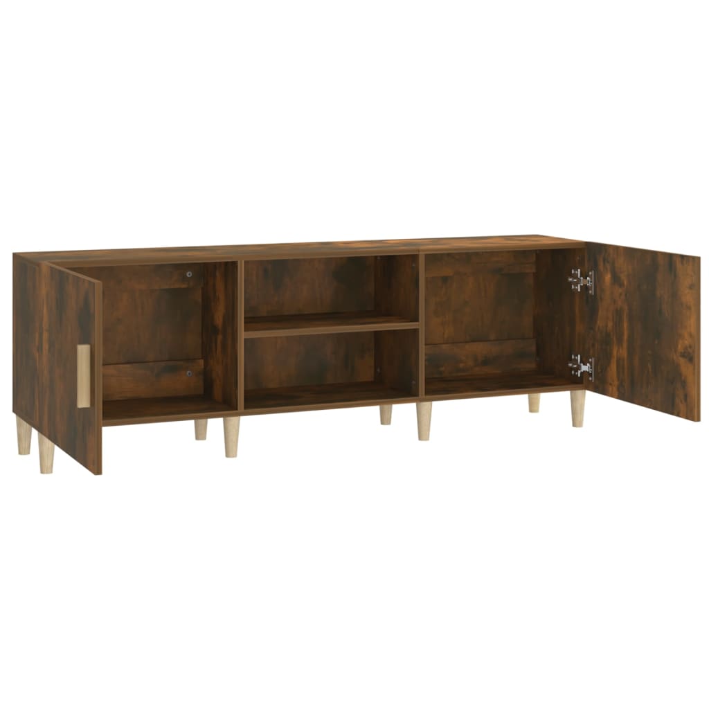 Tv-meubel 150x30x50 cm bewerkt hout gerookt eikenkleurig is nu te koop bij PeponiXL, paradijselijk wonen!