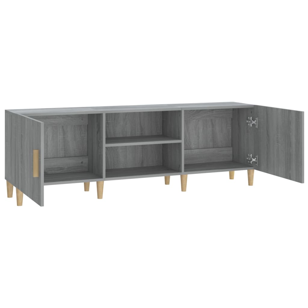 Tv-meubel 150x30x50 cm bewerkt hout grijs sonoma eikenkleurig is nu te koop bij PeponiXL, paradijselijk wonen!