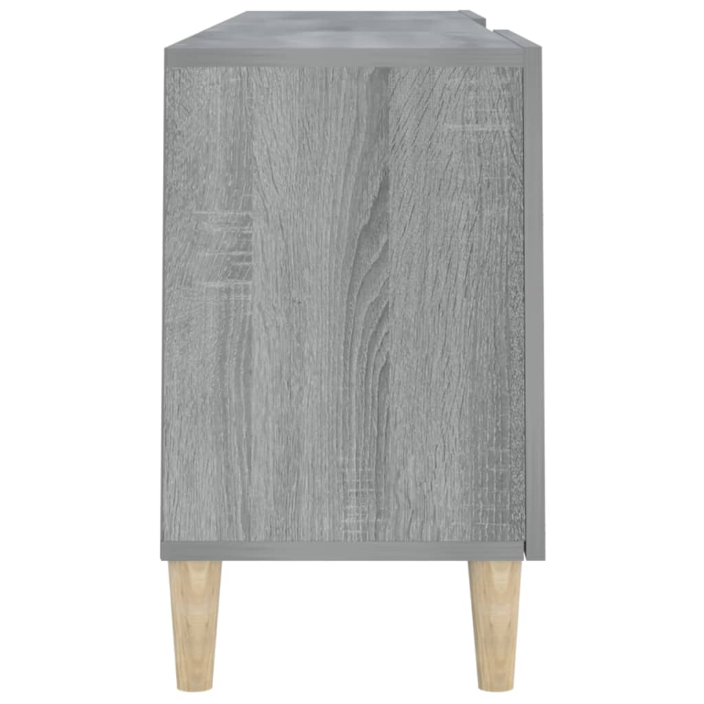 Tv-meubel 150x30x50 cm bewerkt hout grijs sonoma eikenkleurig is nu te koop bij PeponiXL, paradijselijk wonen!