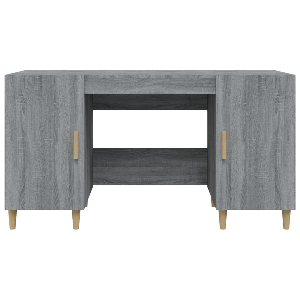 Bureau 140x50x75 cm bewerkt hout grijs sonoma eikenkleurig is nu te koop bij PeponiXL, paradijselijk wonen!