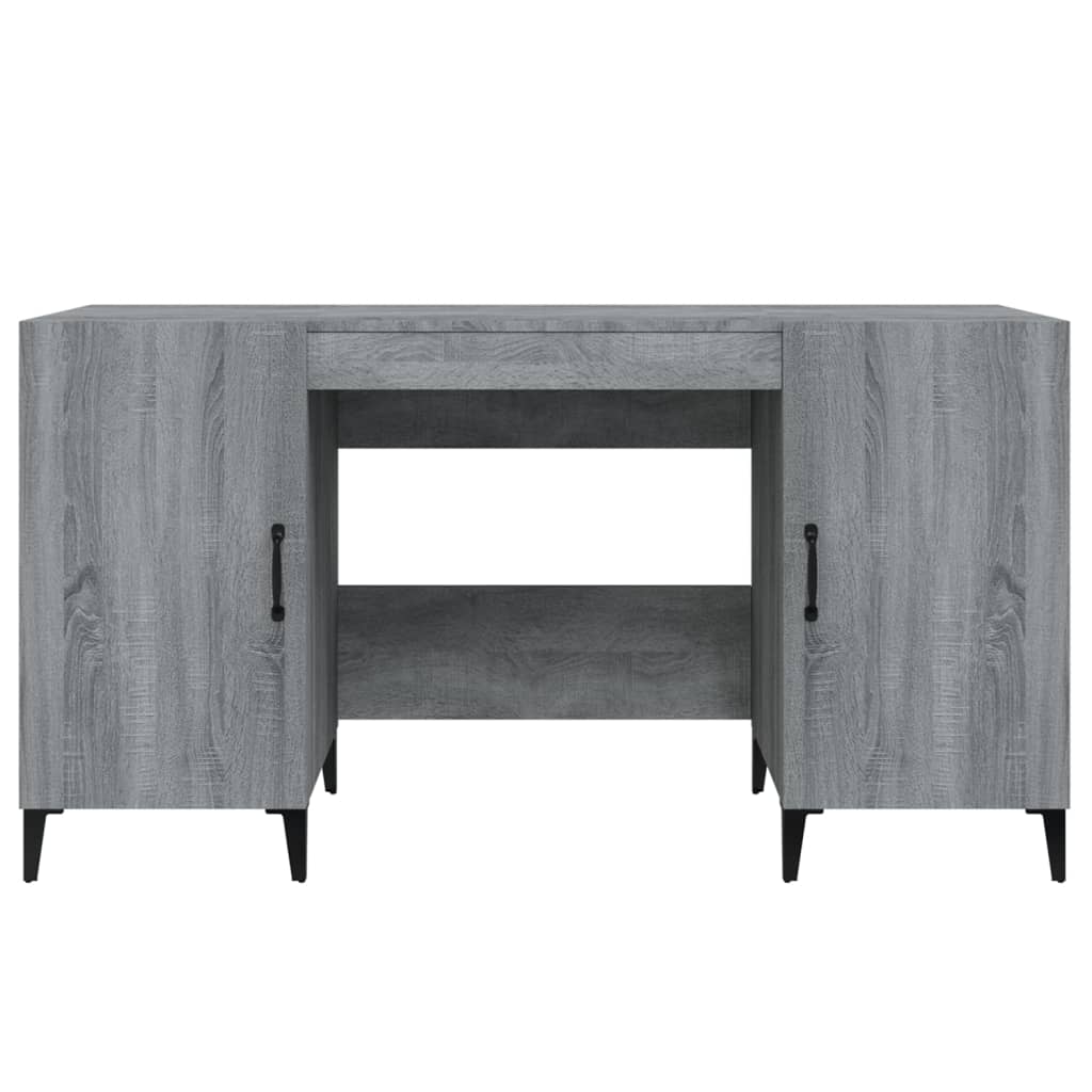 Bureau 140x50x75 cm bewerkt hout grijs sonoma eikenkleurig is nu te koop bij PeponiXL, paradijselijk wonen!