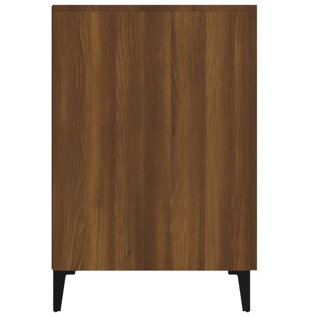 Bureau 140x50x75 cm bewerkt hout bruin eikenkleur is nu te koop bij PeponiXL, paradijselijk wonen!