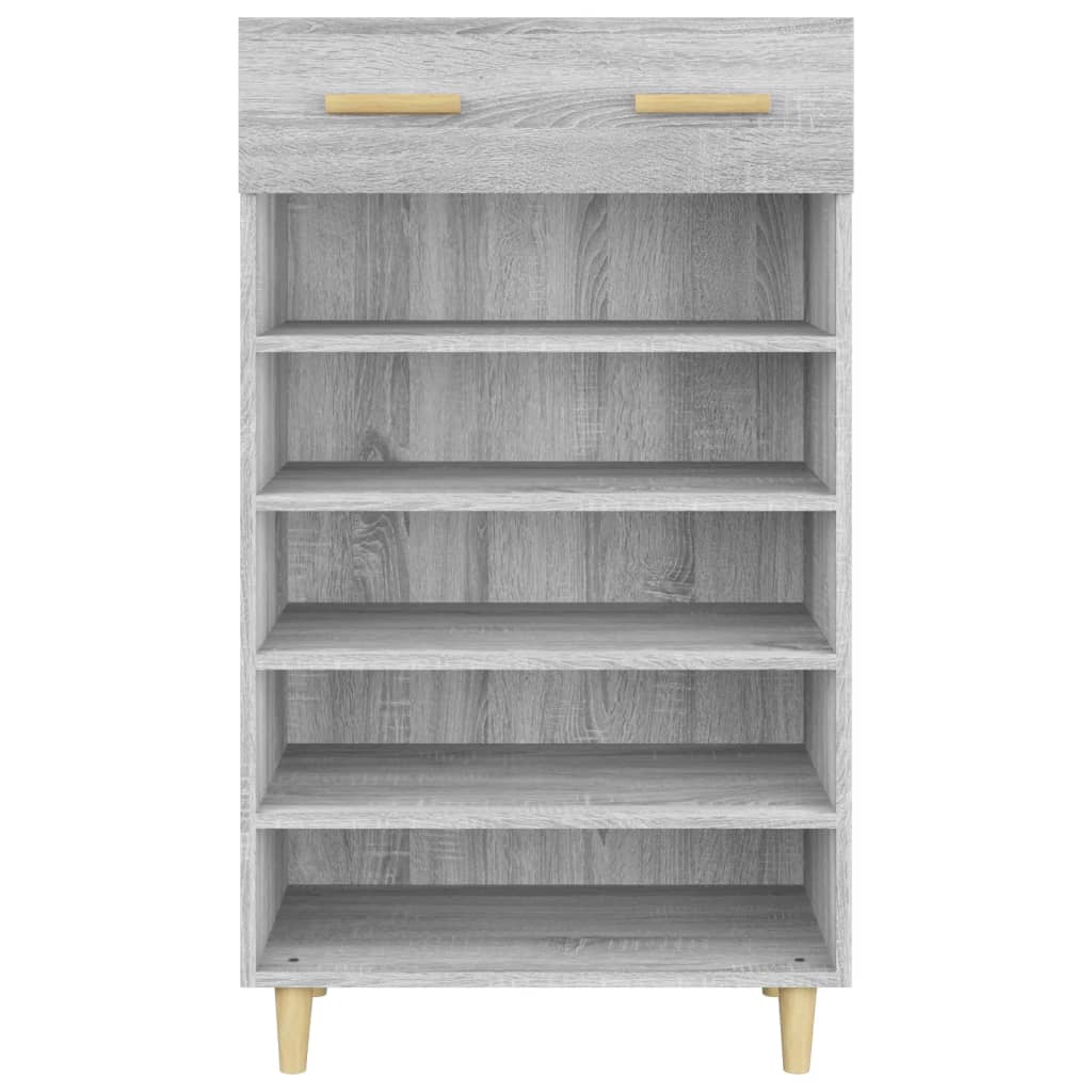 Schoenenkast 60x35x105 cm bewerkt hout grijs sonoma eikenkleur is nu te koop bij PeponiXL, paradijselijk wonen!