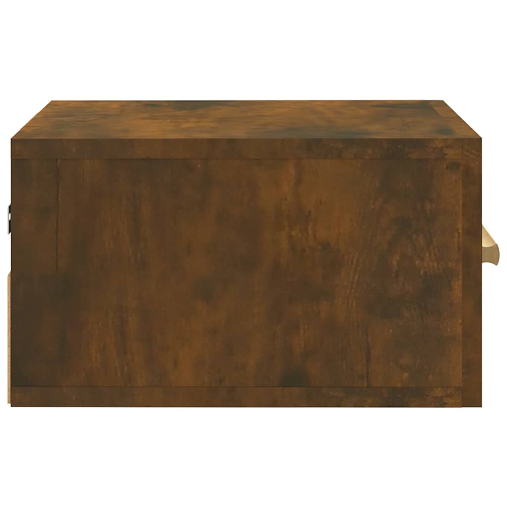 Nachtkastjes 2 st wandgemonteerd 35x35x20 cm gerookt eikenkleur is nu te koop bij PeponiXL, paradijselijk wonen!