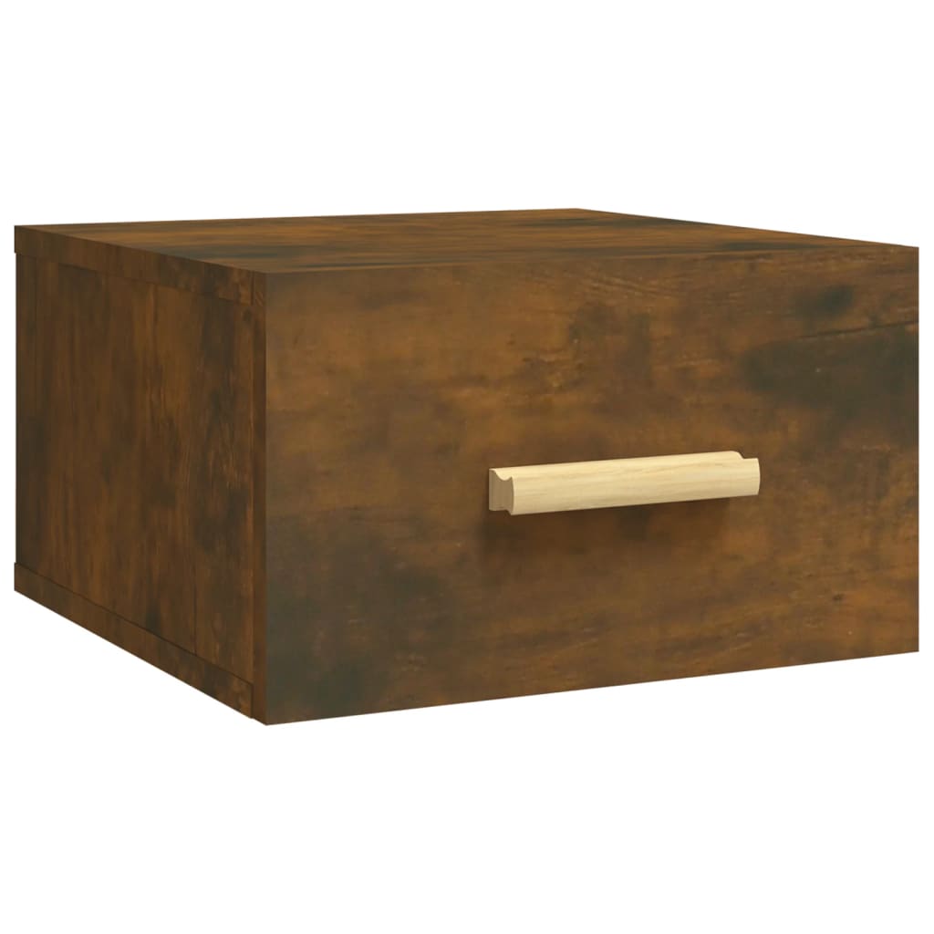 Nachtkastjes 2 st wandgemonteerd 35x35x20 cm gerookt eikenkleur is nu te koop bij PeponiXL, paradijselijk wonen!