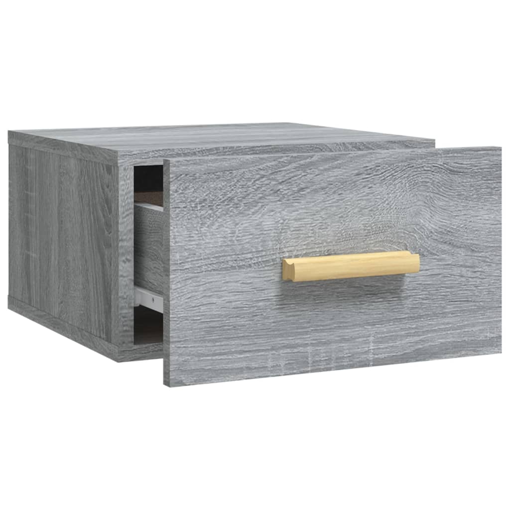 Nachtkastjes 2 st wandgemonteerd 35x35x20 cm grijs sonoma eiken is nu te koop bij PeponiXL, paradijselijk wonen!