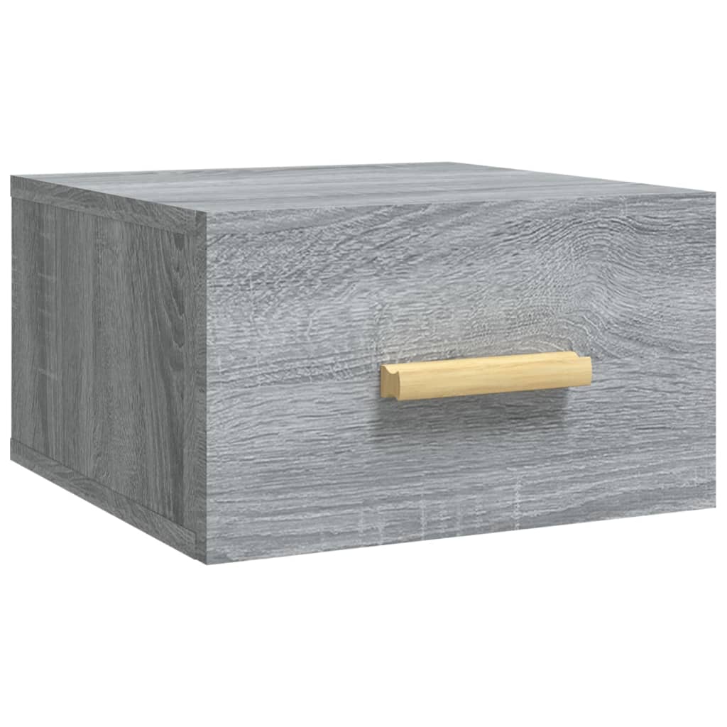 Nachtkastjes 2 st wandgemonteerd 35x35x20 cm grijs sonoma eiken is nu te koop bij PeponiXL, paradijselijk wonen!