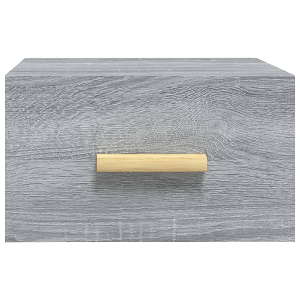 Nachtkastjes 2 st wandgemonteerd 35x35x20 cm grijs sonoma eiken is nu te koop bij PeponiXL, paradijselijk wonen!