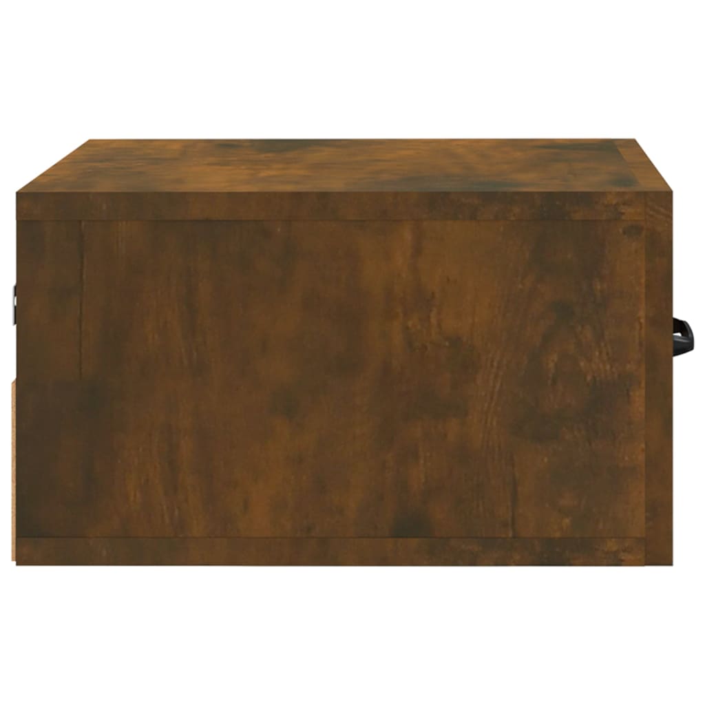 Nachtkastjes 2 st wandgemonteerd 35x35x20 cm gerookt eikenkleur is nu te koop bij PeponiXL, paradijselijk wonen!