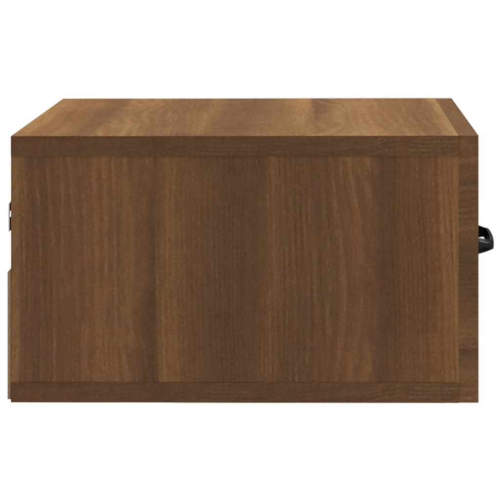 Nachtkastjes 2 st wandgemonteerd 35x35x20 cm bruin eikenkleur is nu te koop bij PeponiXL, paradijselijk wonen!
