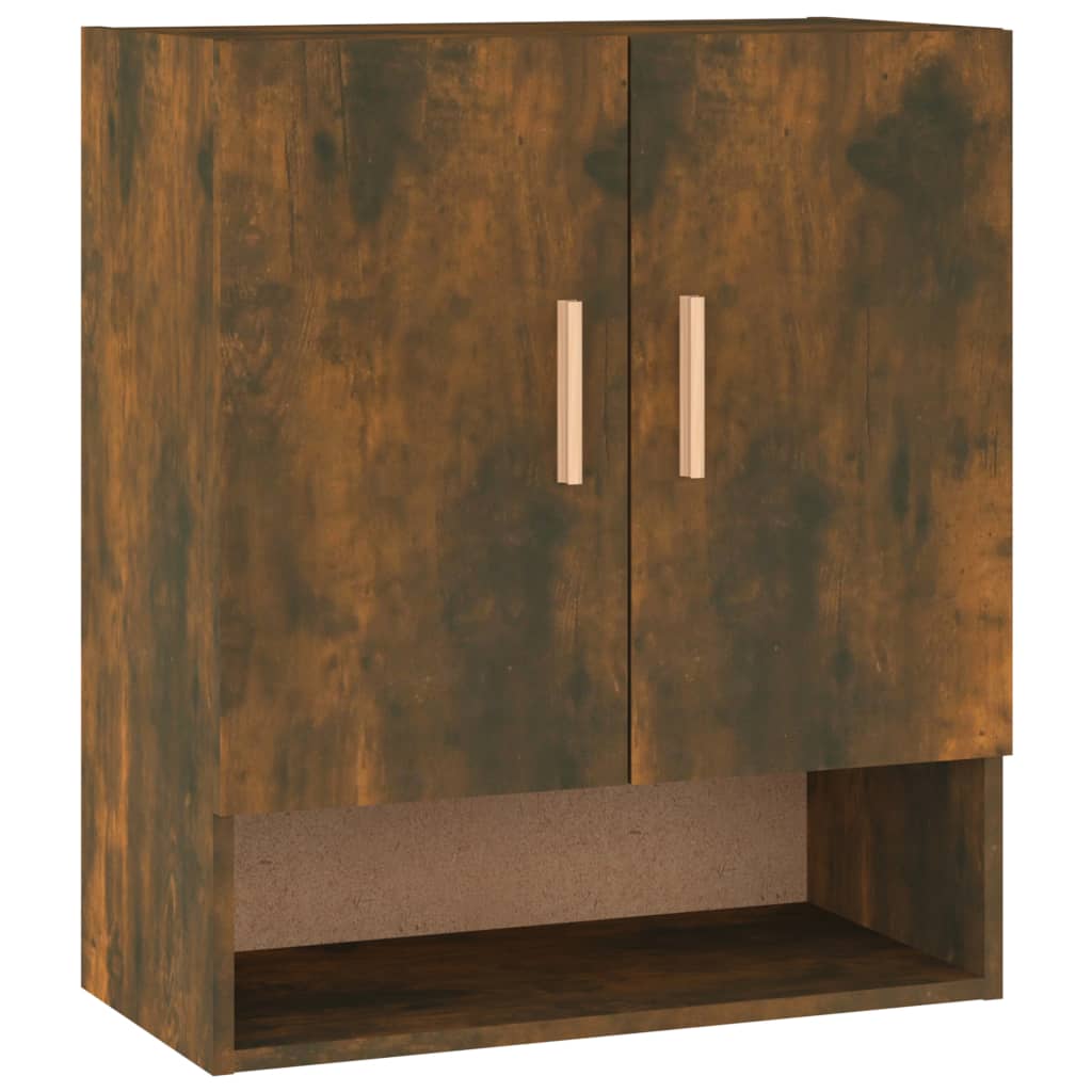 Wandkast 60x31x70 cm bewerkt hout gerookt eikenkleurig is nu te koop bij PeponiXL, paradijselijk wonen!