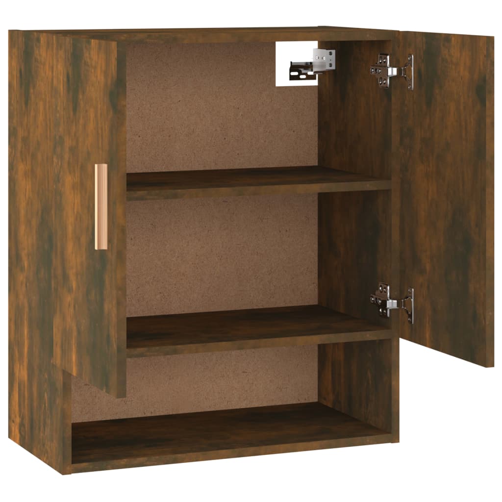 Wandkast 60x31x70 cm bewerkt hout gerookt eikenkleurig is nu te koop bij PeponiXL, paradijselijk wonen!