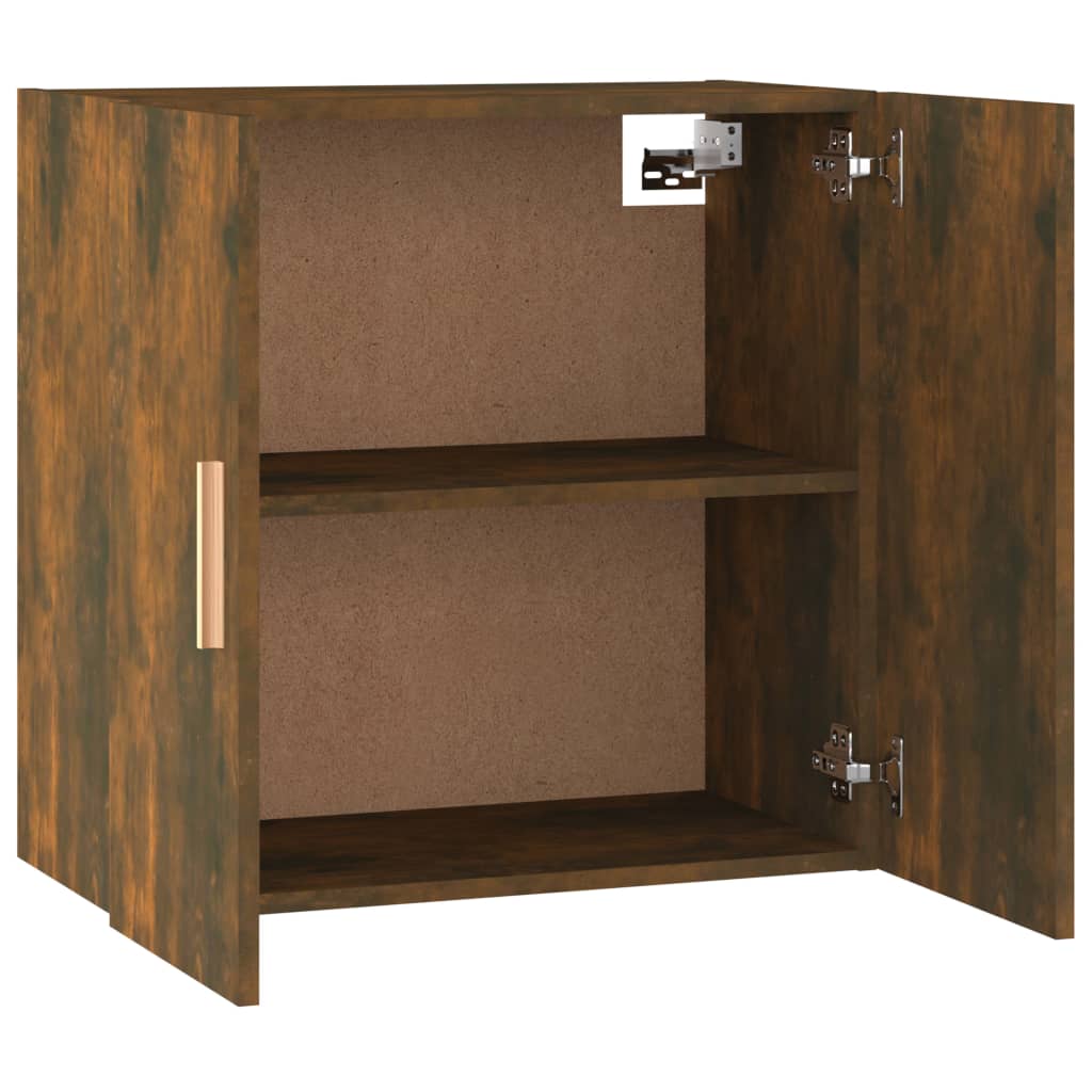 Wandkast 60x30x60 cm bewerkt hout gerookt eikenkleurig is nu te koop bij PeponiXL, paradijselijk wonen!