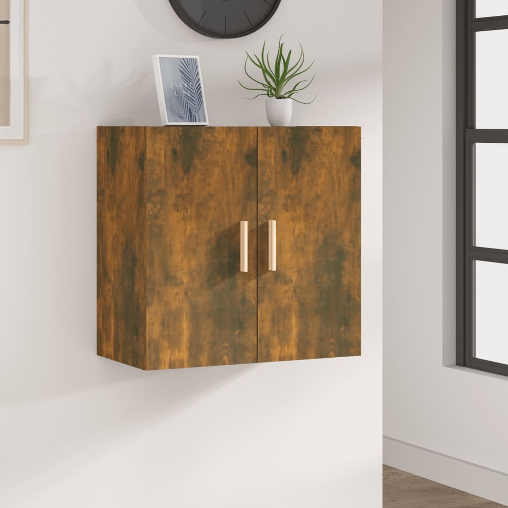Wandkast 60x30x60 cm bewerkt hout gerookt eikenkleurig is nu te koop bij PeponiXL, paradijselijk wonen!