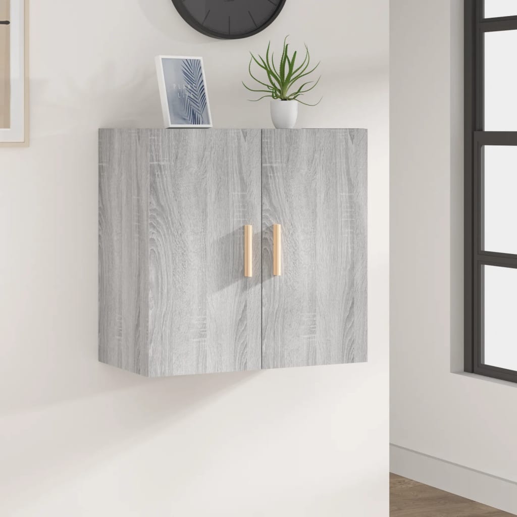 Wandkast 60x30x60 cm bewerkt hout grijs sonoma eikenkleurig is nu te koop bij PeponiXL, paradijselijk wonen!