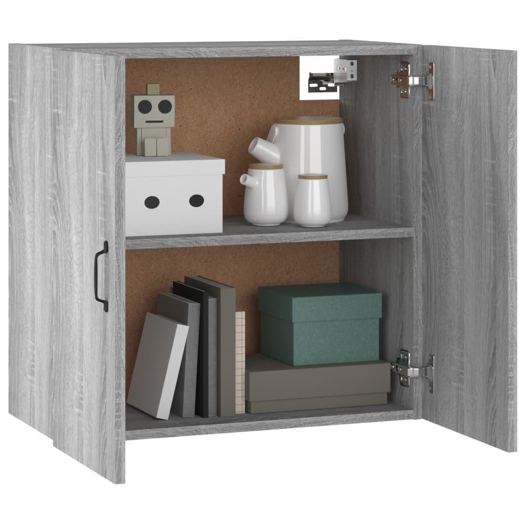 Wandkast 60x31x60 cm bewerkt hout grijs sonoma eikenkleurig is nu te koop bij PeponiXL, paradijselijk wonen!