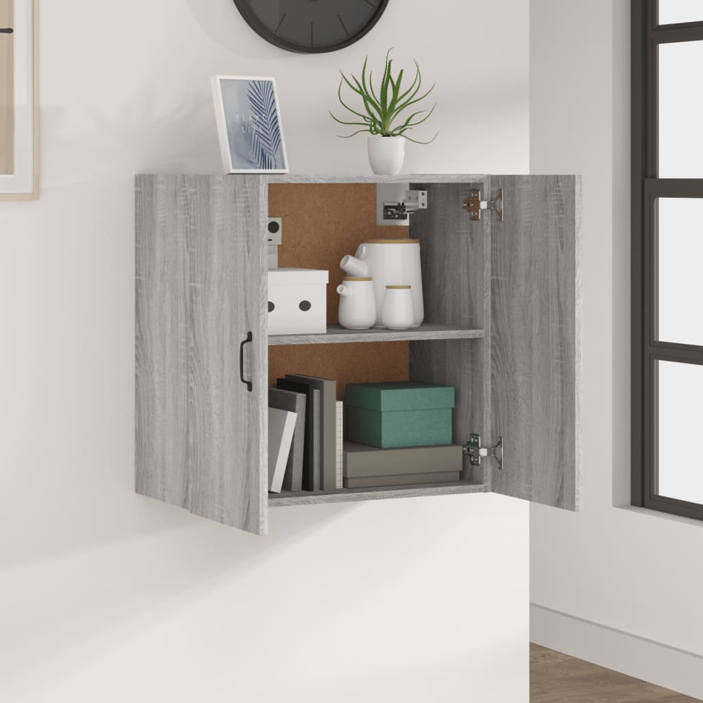 Wandkast 60x31x60 cm bewerkt hout grijs sonoma eikenkleurig is nu te koop bij PeponiXL, paradijselijk wonen!