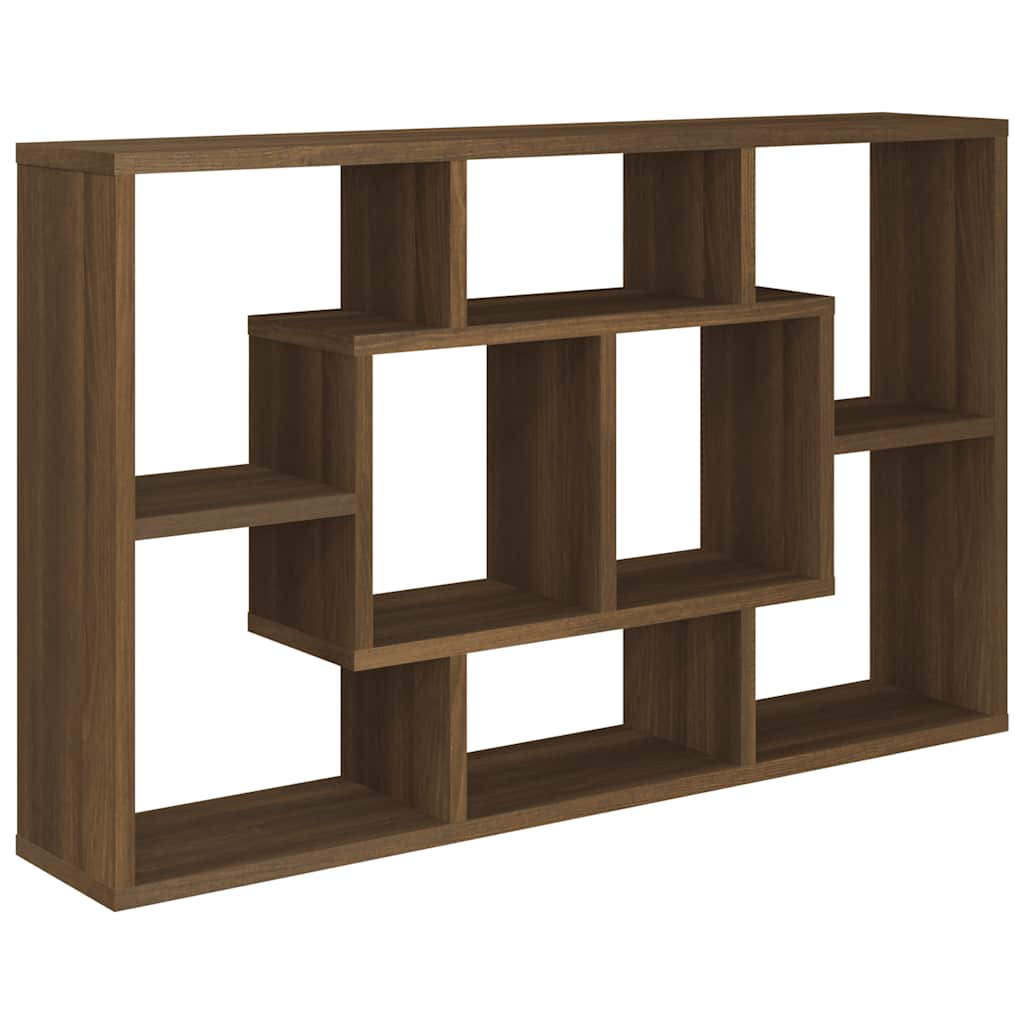 Wandschap 85x16x52,5 cm bewerkt hout bruin eikenkleur is nu te koop bij PeponiXL, paradijselijk wonen!