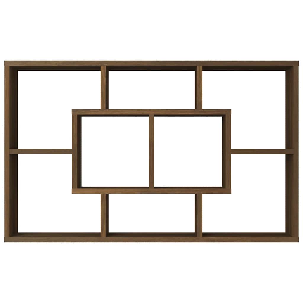 Wandschap 85x16x52,5 cm bewerkt hout bruin eikenkleur is nu te koop bij PeponiXL, paradijselijk wonen!