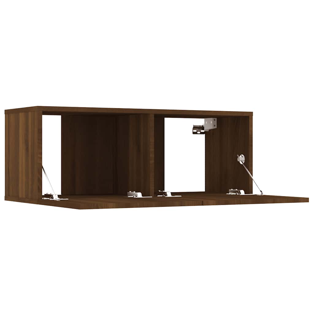 Tv-meubelen 2 st 80x30x30 cm bewerkt hout bruin eikenkleur is nu te koop bij PeponiXL, paradijselijk wonen!