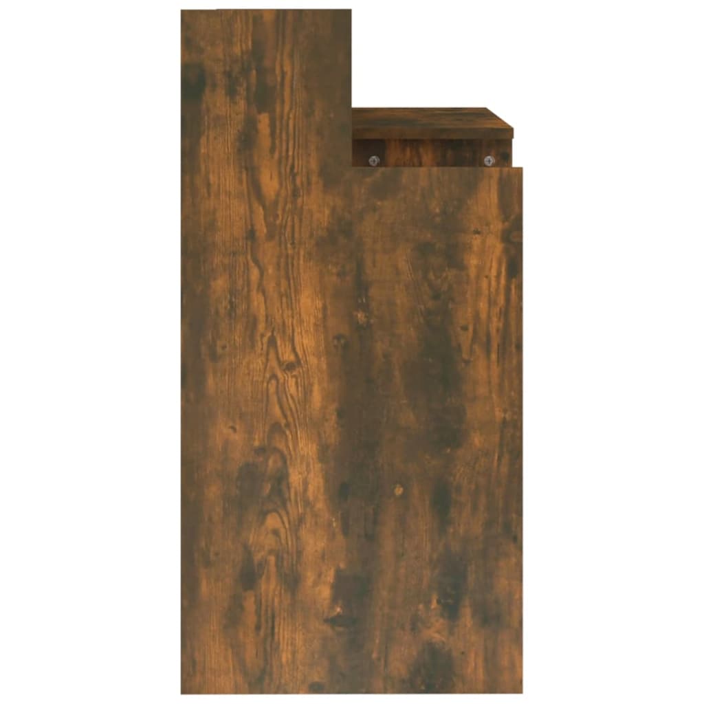 Bureau met LED-verlichting 97x45x90 cm hout gerookt eikenkleur is nu te koop bij PeponiXL, paradijselijk wonen!