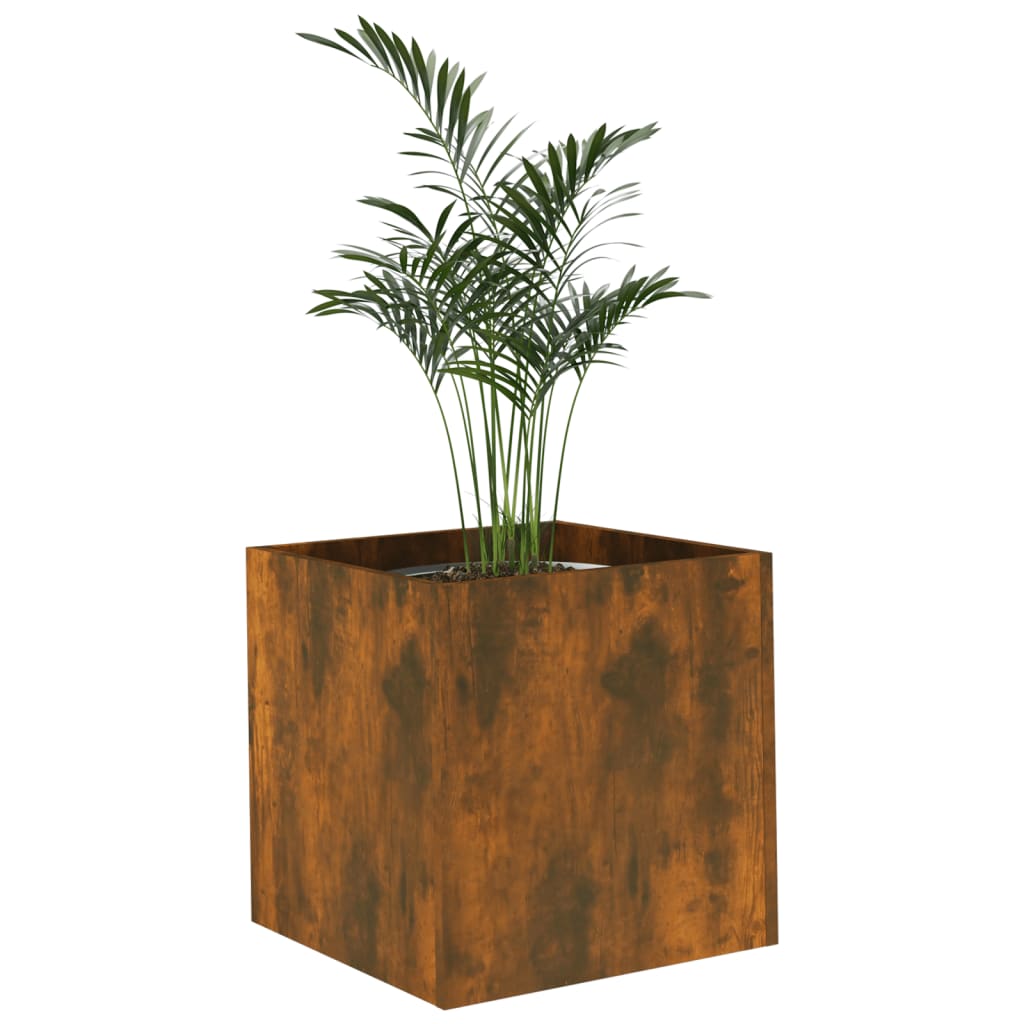 Plantenbak 40x40x40 cm bewerkt hout gerookt eikenkleurig is nu te koop bij PeponiXL, paradijselijk wonen!