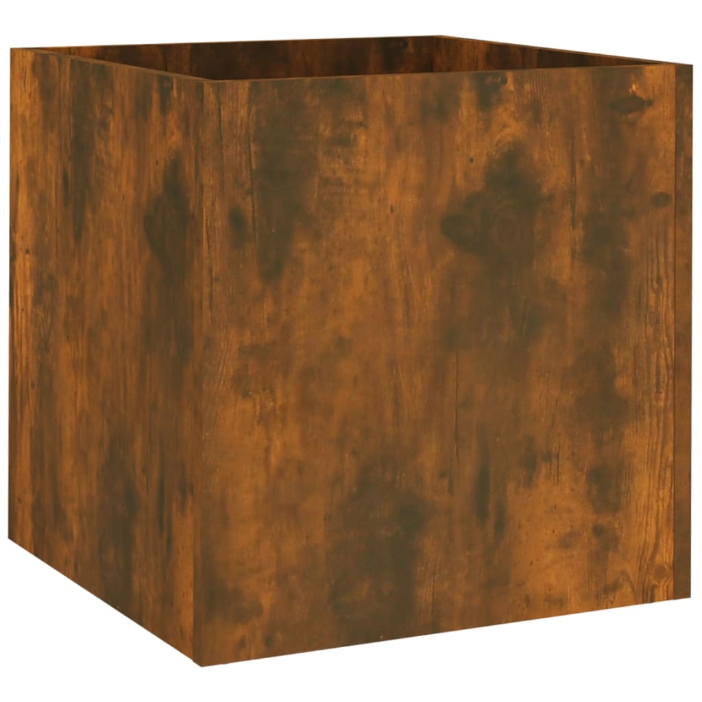 Plantenbak 40x40x40 cm bewerkt hout gerookt eikenkleurig is nu te koop bij PeponiXL, paradijselijk wonen!