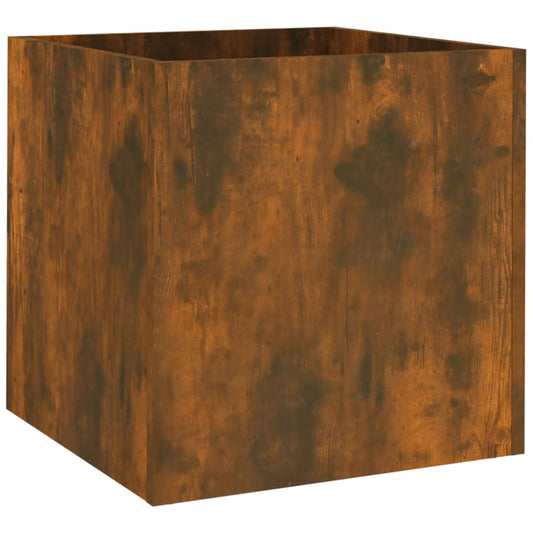 Plantenbak 40x40x40 cm bewerkt hout gerookt eikenkleurig is nu te koop bij PeponiXL, paradijselijk wonen!