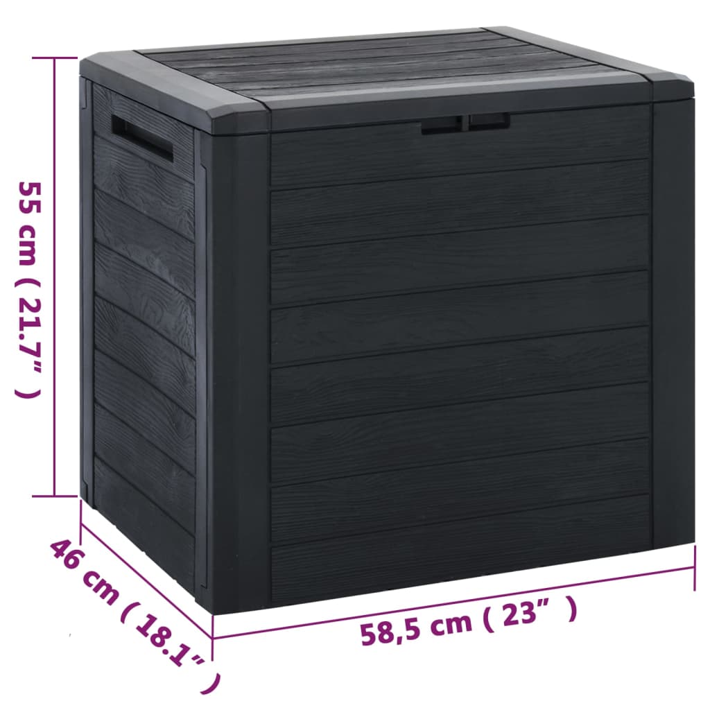 Tuinbox 58,5x46x55 cm polypropeen antracietkleurig is nu te koop bij PeponiXL, paradijselijk wonen!