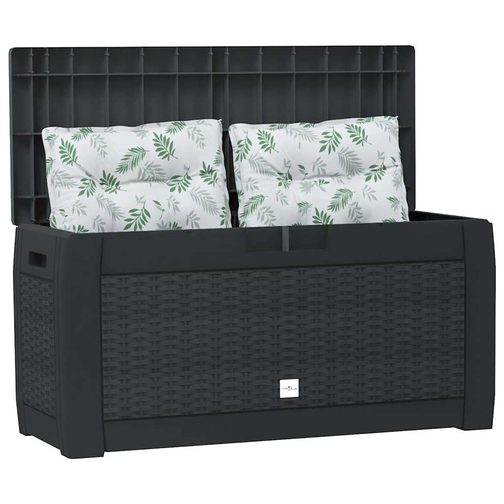 Tuinbox 119x48x60 cm polypropeen antracietkleurig is nu te koop bij PeponiXL, paradijselijk wonen!