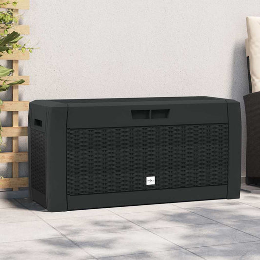 Tuinbox 119x48x60 cm polypropeen antracietkleurig is nu te koop bij PeponiXL, paradijselijk wonen!