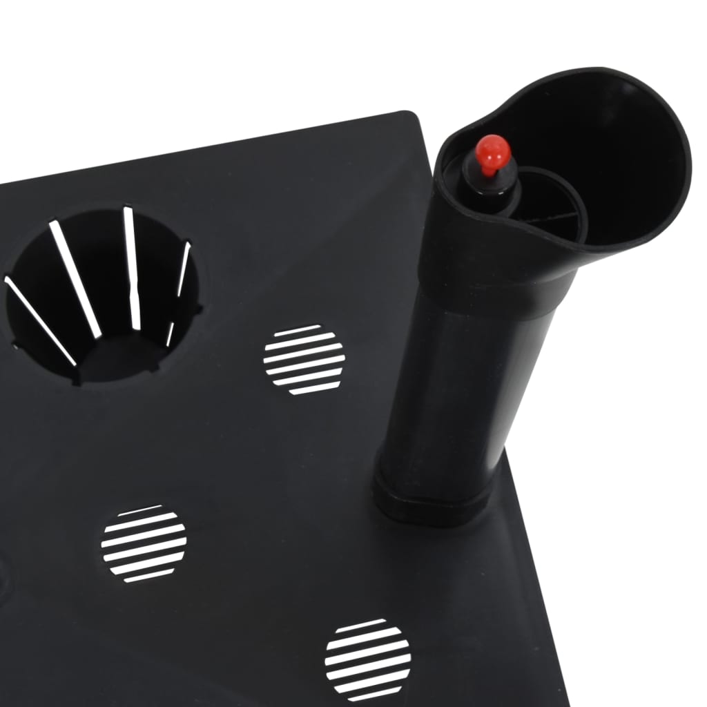 Plantenbak verhoogd 60x25x46 cm PP rattan antracietkleurig is nu te koop bij PeponiXL, paradijselijk wonen!