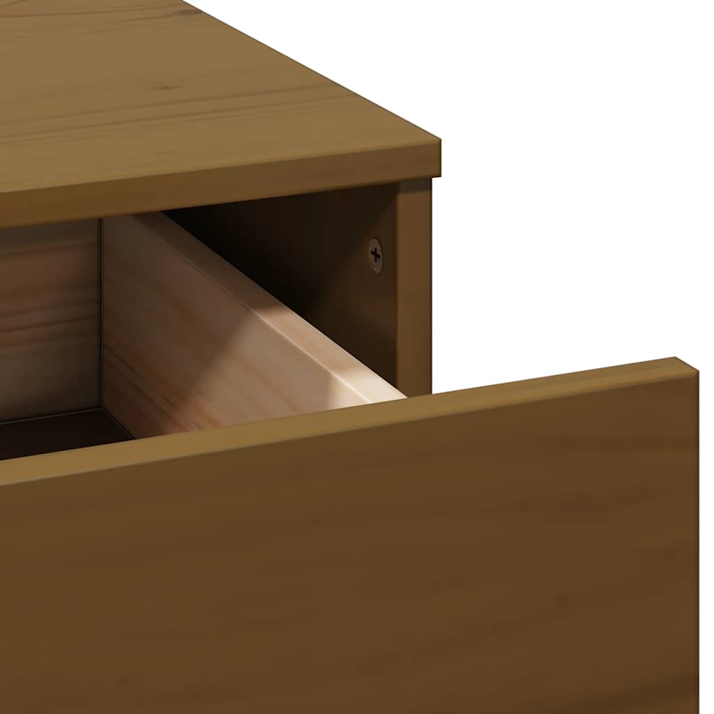 Kaptafelset met spiegel massief grenenhout honingbruin is nu te koop bij PeponiXL, paradijselijk wonen!