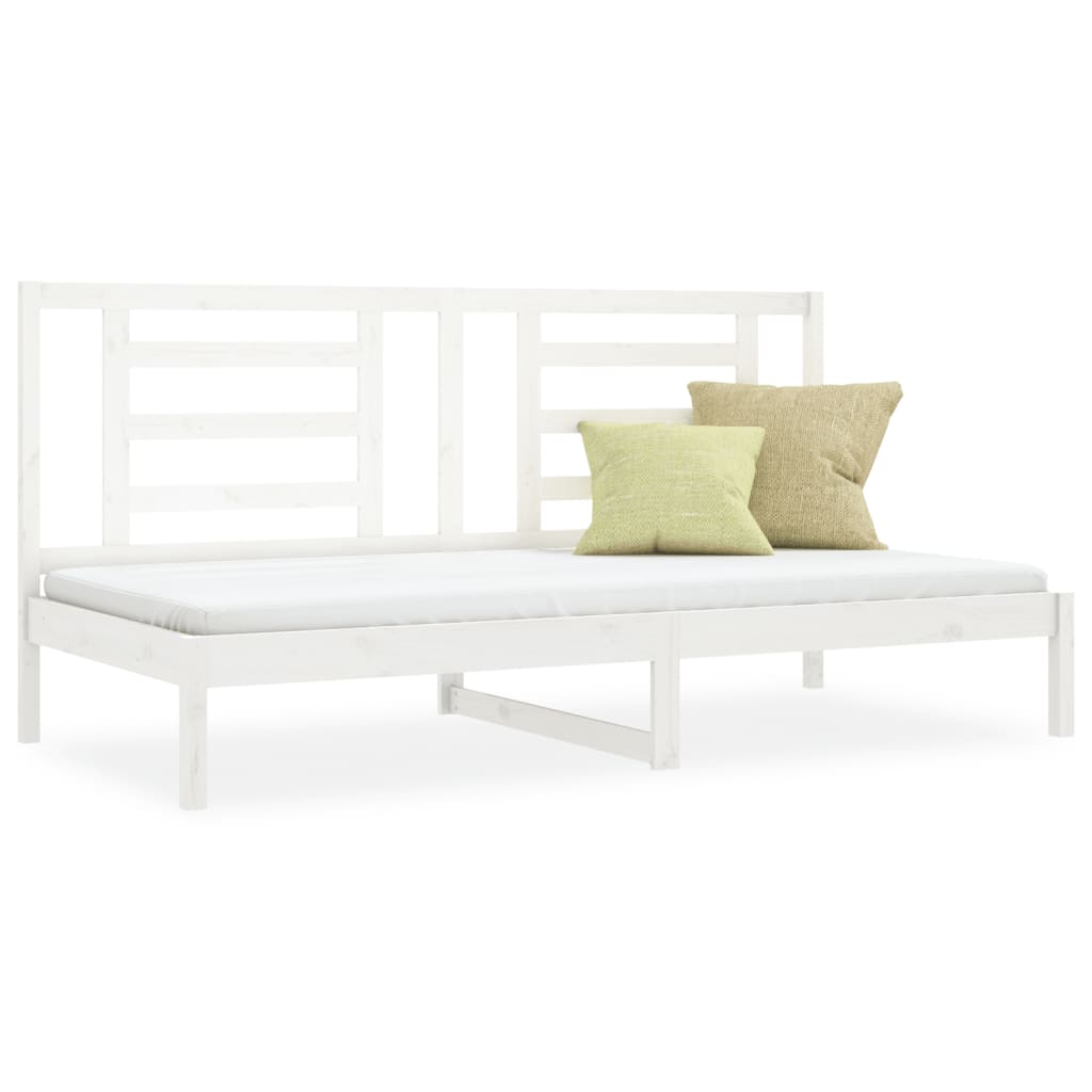 Slaapbank zonder matras 90x200 cm massief grenenhout wit is nu te koop bij PeponiXL, paradijselijk wonen!