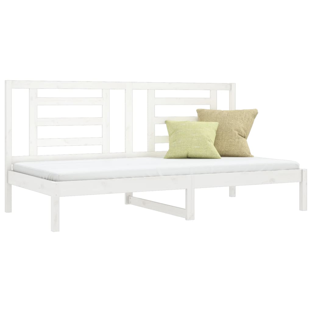 Slaapbank zonder matras 90x200 cm massief grenenhout wit is nu te koop bij PeponiXL, paradijselijk wonen!
