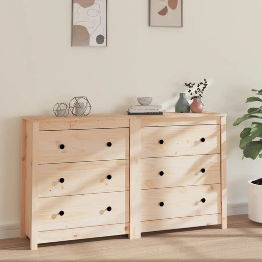 Dressoir 140x35x80 cm massief grenenhout is nu te koop bij PeponiXL, paradijselijk wonen!