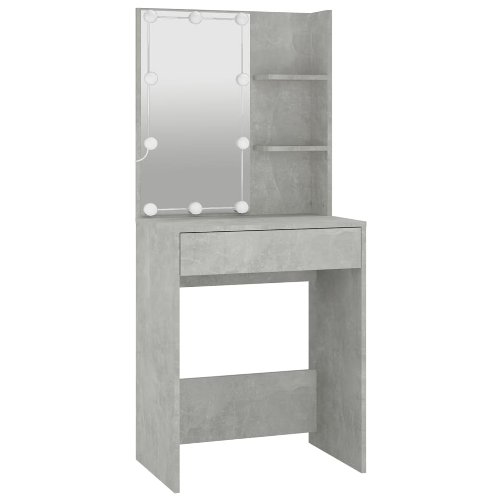 Kaptafelset met LED's bewerkt hout betongrijs is nu te koop bij PeponiXL, paradijselijk wonen!