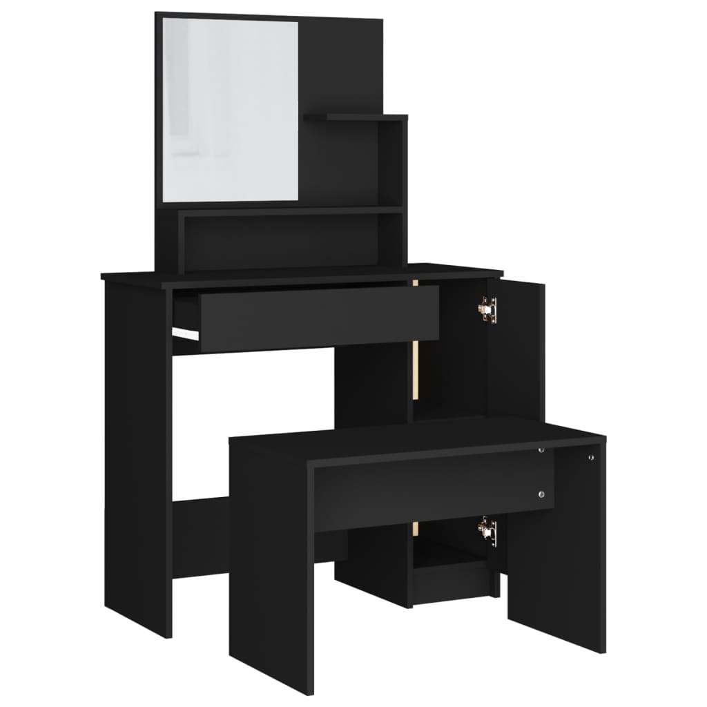 Kaptafelset 86,5x35x136 cm zwart is nu te koop bij PeponiXL, paradijselijk wonen!