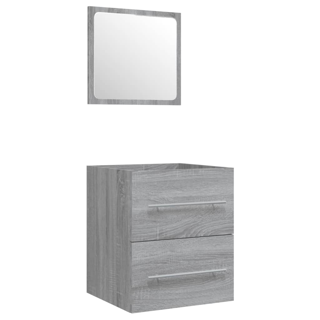 Wastafelkast met ingebouwde wasbak bewerkt hout grijs sonoma is nu te koop bij PeponiXL, paradijselijk wonen!