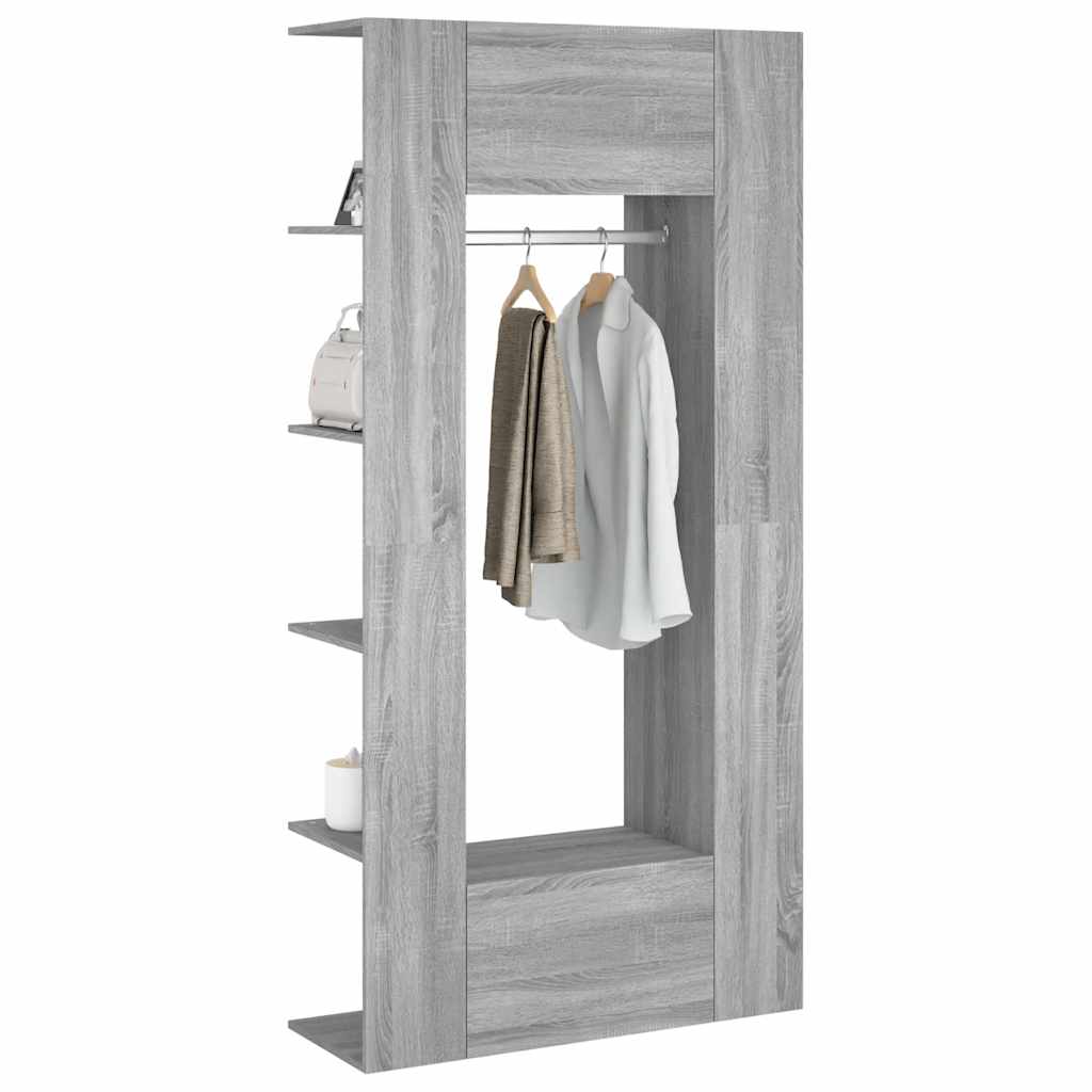 Gangkasten 2 st bewerkt hout grijs sonoma eikenkleurig is nu te koop bij PeponiXL, paradijselijk wonen!