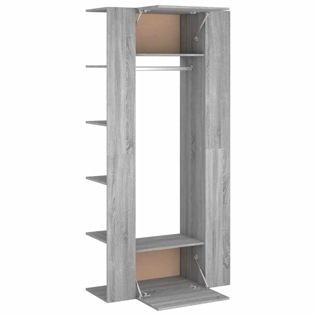 Gangkasten 2 st bewerkt hout grijs sonoma eikenkleurig is nu te koop bij PeponiXL, paradijselijk wonen!