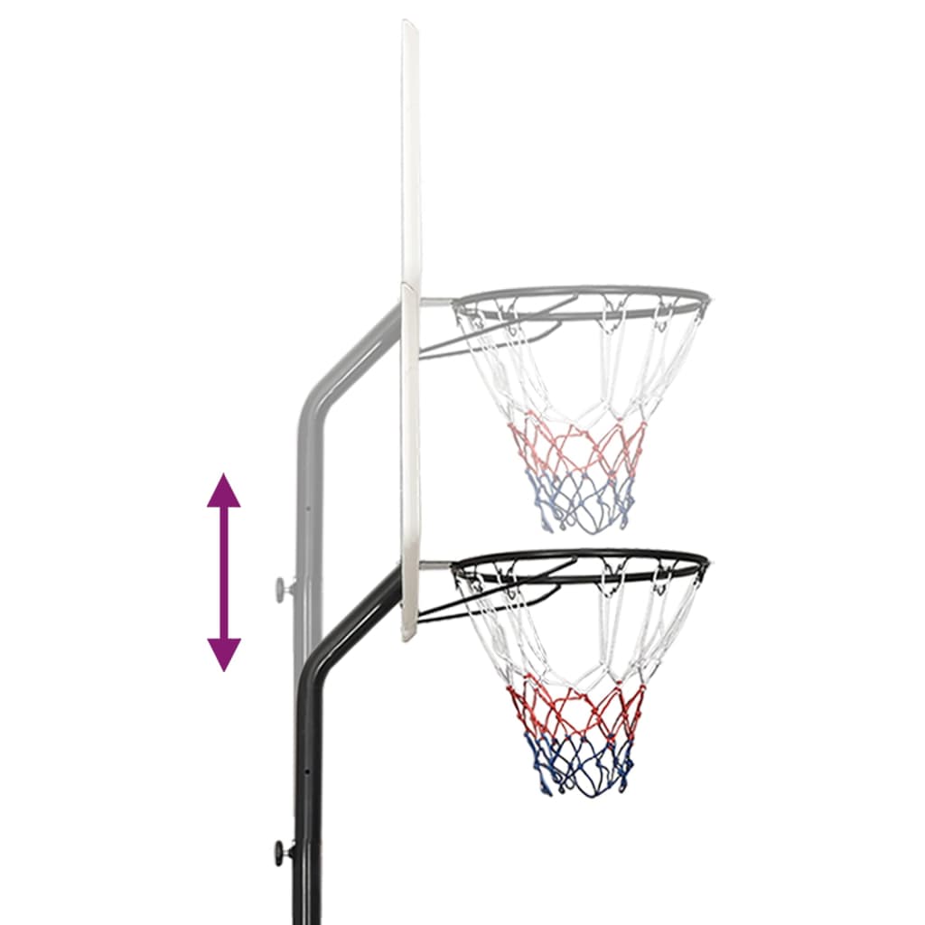 Basketbalstandaard 282-352 cm polyethyleen wit is nu te koop bij PeponiXL, paradijselijk wonen!