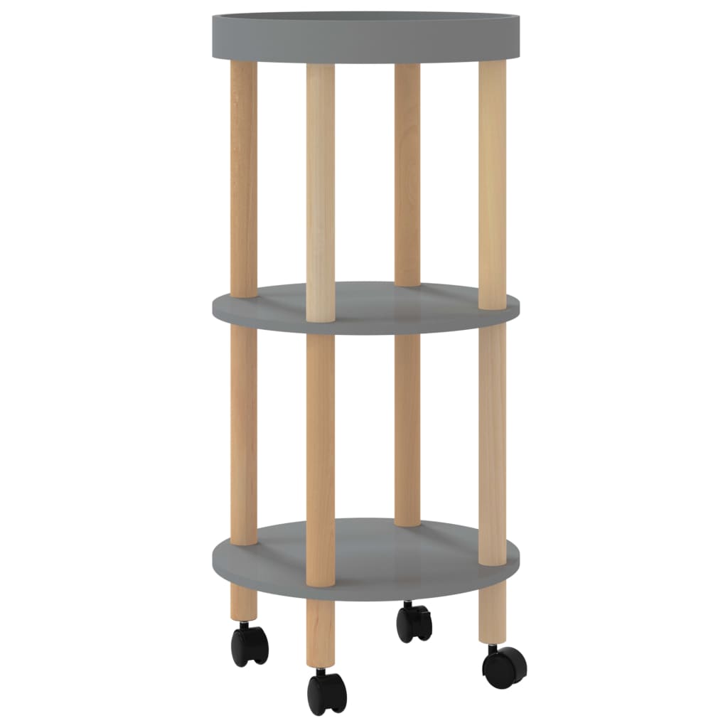 Trolley 38x38x82cm bewerkt hout en massief grenenhout grijs is nu te koop bij PeponiXL, paradijselijk wonen!
