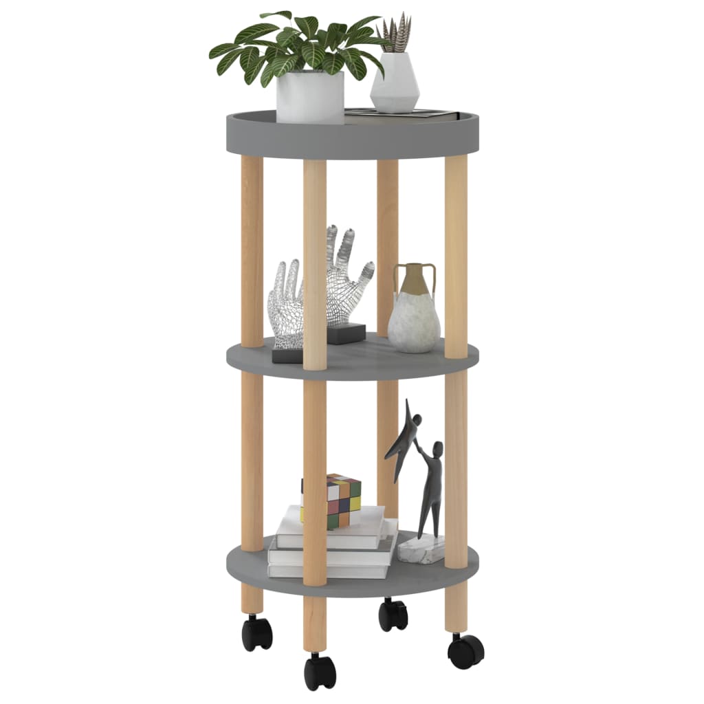 Trolley 38x38x82cm bewerkt hout en massief grenenhout grijs is nu te koop bij PeponiXL, paradijselijk wonen!