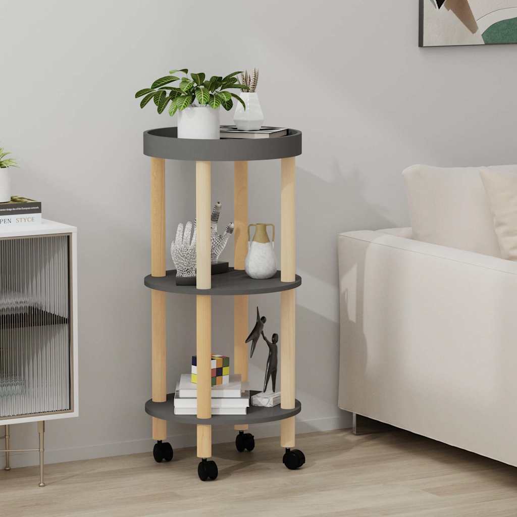 Trolley 38x38x82cm bewerkt hout en massief grenenhout grijs is nu te koop bij PeponiXL, paradijselijk wonen!