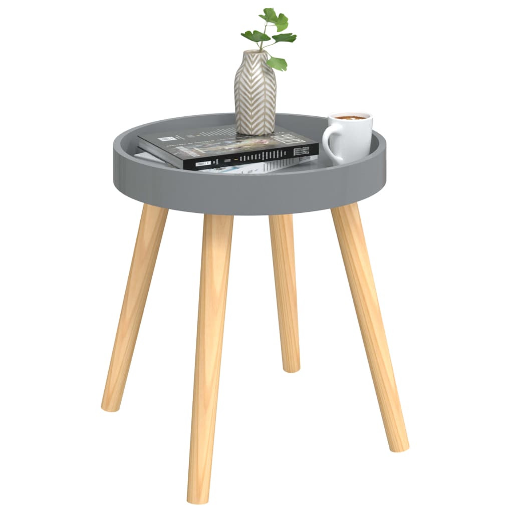 Bijzettafel 38x38x40 cm bewerkt hout en grenenhout grijs is nu te koop bij PeponiXL, paradijselijk wonen!