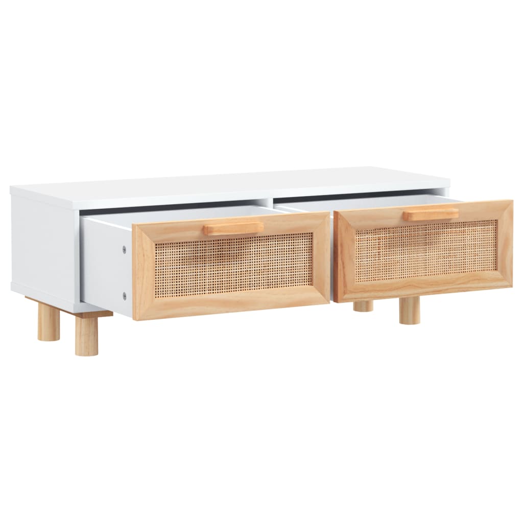 Salontafel 80x40x30 cm bewerkt hout en grenenhout wit is nu te koop bij PeponiXL, paradijselijk wonen!