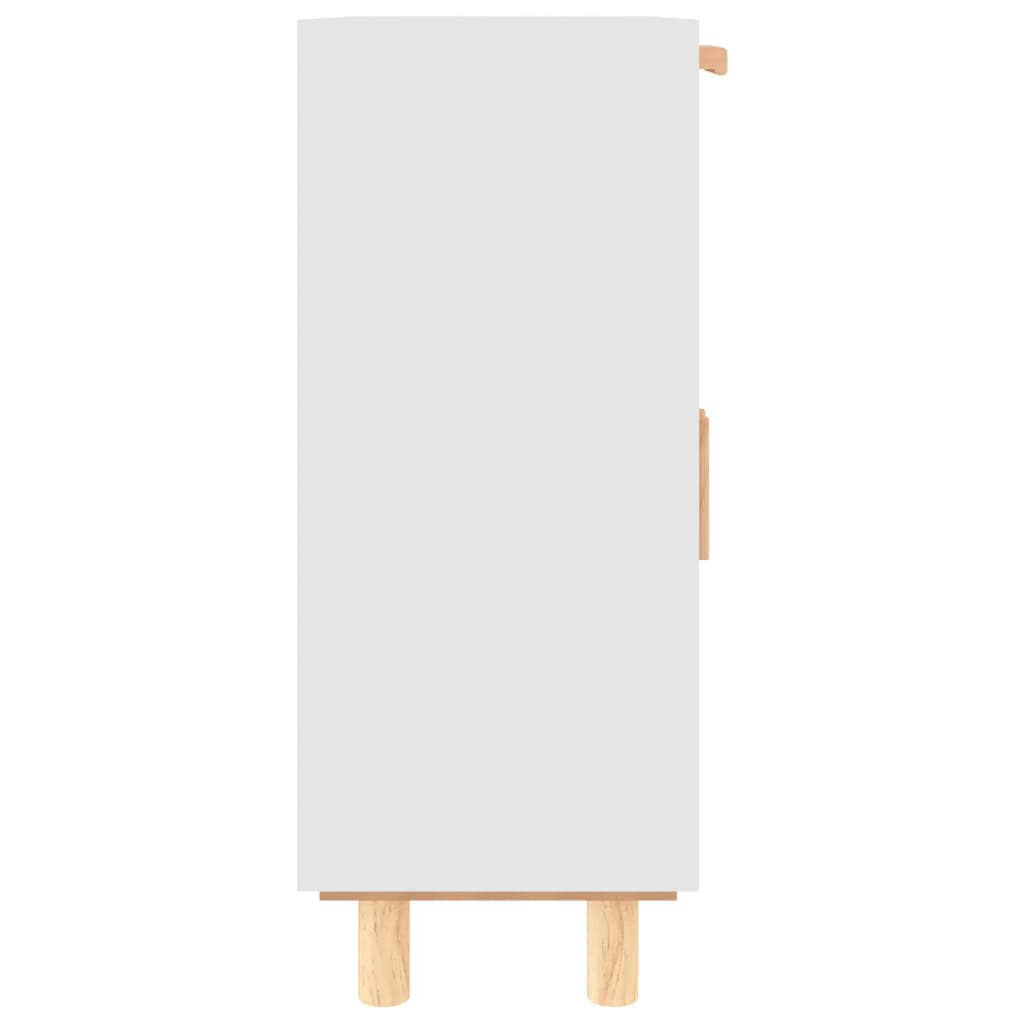 Dressoir 60x30x75 cm massief grenenhout en rattan wit is nu te koop bij PeponiXL, paradijselijk wonen!