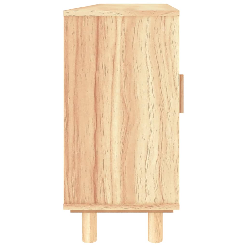 Dressoir 105x30x60 cm massief grenenhout en rattan bruin is nu te koop bij PeponiXL, paradijselijk wonen!