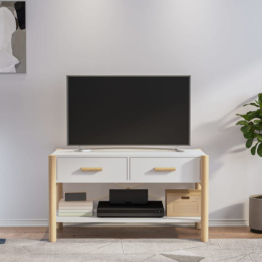Tv-meubel 82x38x45 cm bewerkt hout wit is nu te koop bij PeponiXL, paradijselijk wonen!